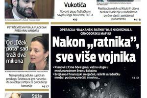 Naslovna strana "Vijesti" za 27. april 2022.