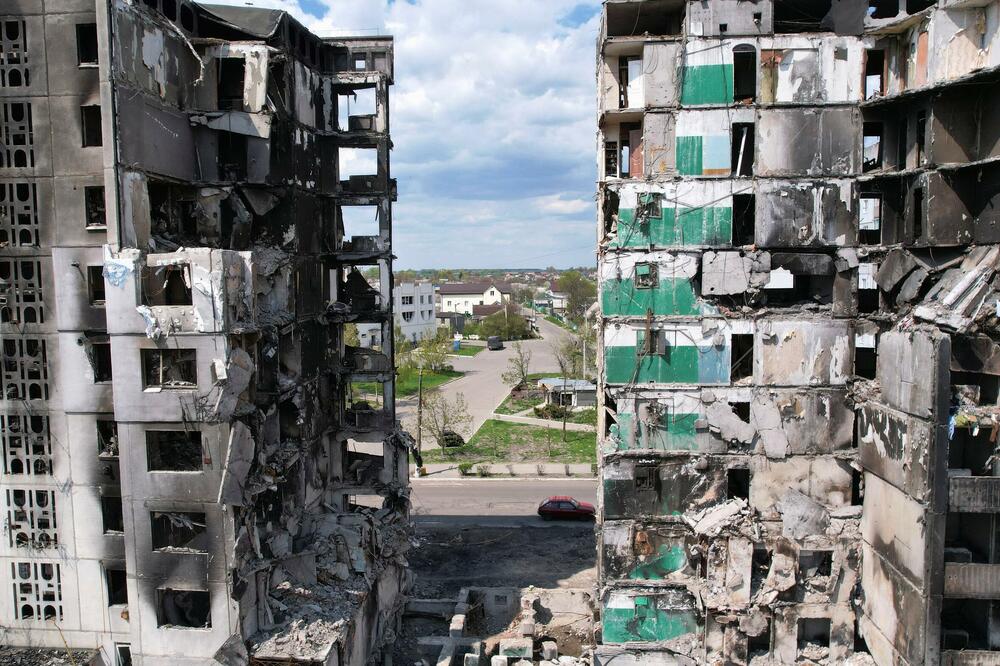 Uništene zgrade u Borodjanki, Foto: Reuters