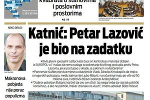 Naslovna strana "Vijesti" za 5. maj 2022.