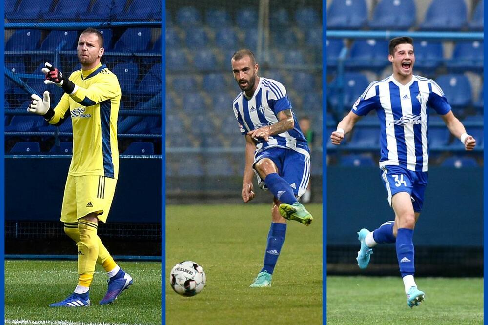 Dragojević, Raičković i Đukanović, Foto: FK Budućnost