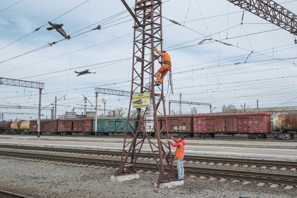 Popravka Željezničke stanice u Kramatorsku nakon ruskog granatiranja, Foto: Reuters