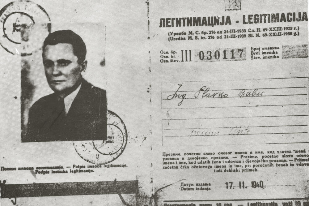 Faksimil Titove legitimacije na ime Ing. Slavko Babić s kojom je 5. avgusta 1940. prvi put došao u Crnu Goru, Foto: Privatna arhiva