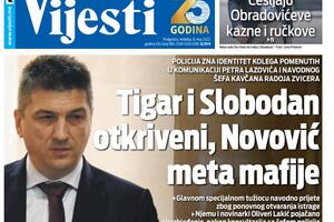 Naslovna strana "Vijesti" za 8. maj 2022.