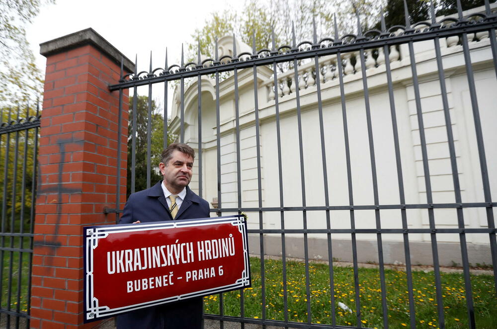 Ukrajinski ambasador u Češkoj na ceremoniji preimenovanja ulice
