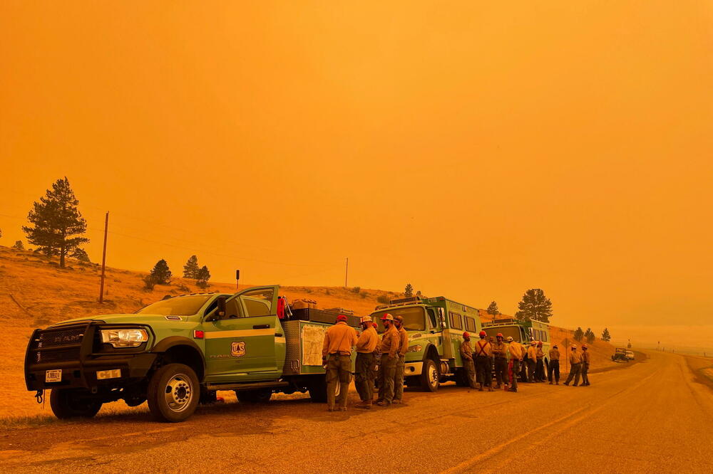 Nebo tokom požara u Blek Lejku u Novom Meksiku, Foto: Reuters