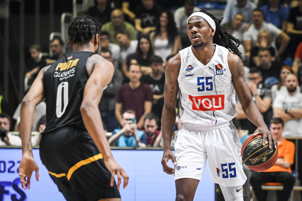 Kendrik Peri na prvoj utakmici polufinalne serije, Foto: Partizan NIS/Dragana Stjepanović