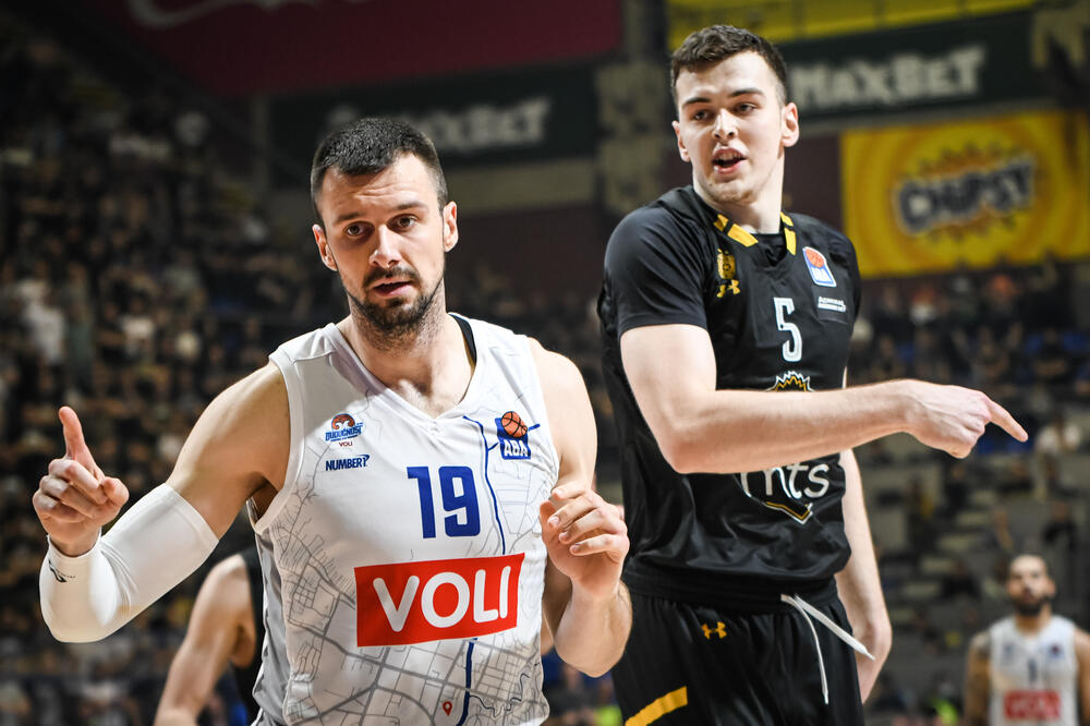 Zoran Nikolić i Balša Koprivica na prvom meču u Beogradu, Foto: Partizan NIS/Dragana Stjepanović