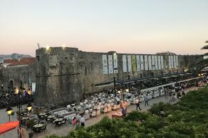 Budva: The terraces of bars inside and outside the walls of the Old Town are full, and...