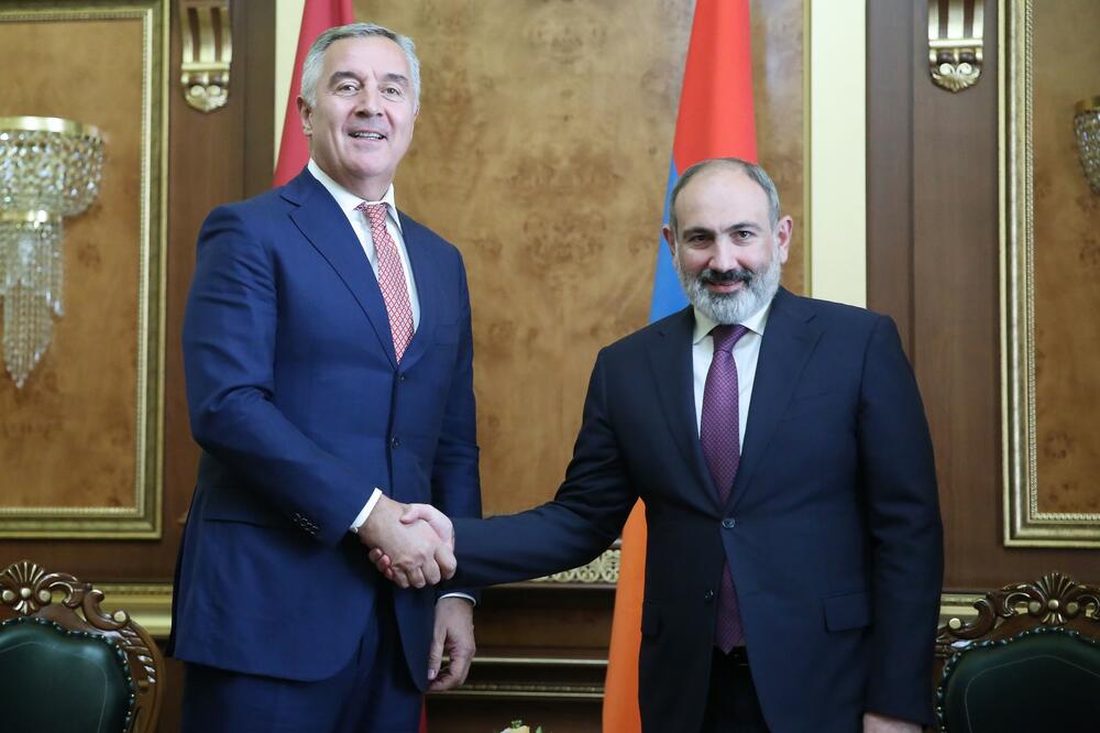 Đukanović i Pašinjan, Foto: Služba za informisanje Predsjednika Crne Gore