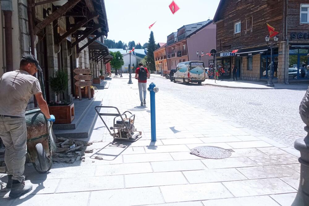 Hidrant ispred Muzeja i svjetiljka koja je ispred ulaza u Biblioteku, Foto: Dragana Šćepanović
