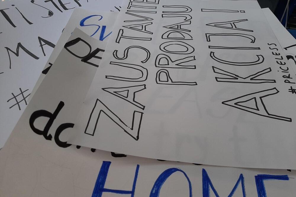 Pripreme za protest, Foto: Vuk Lajović