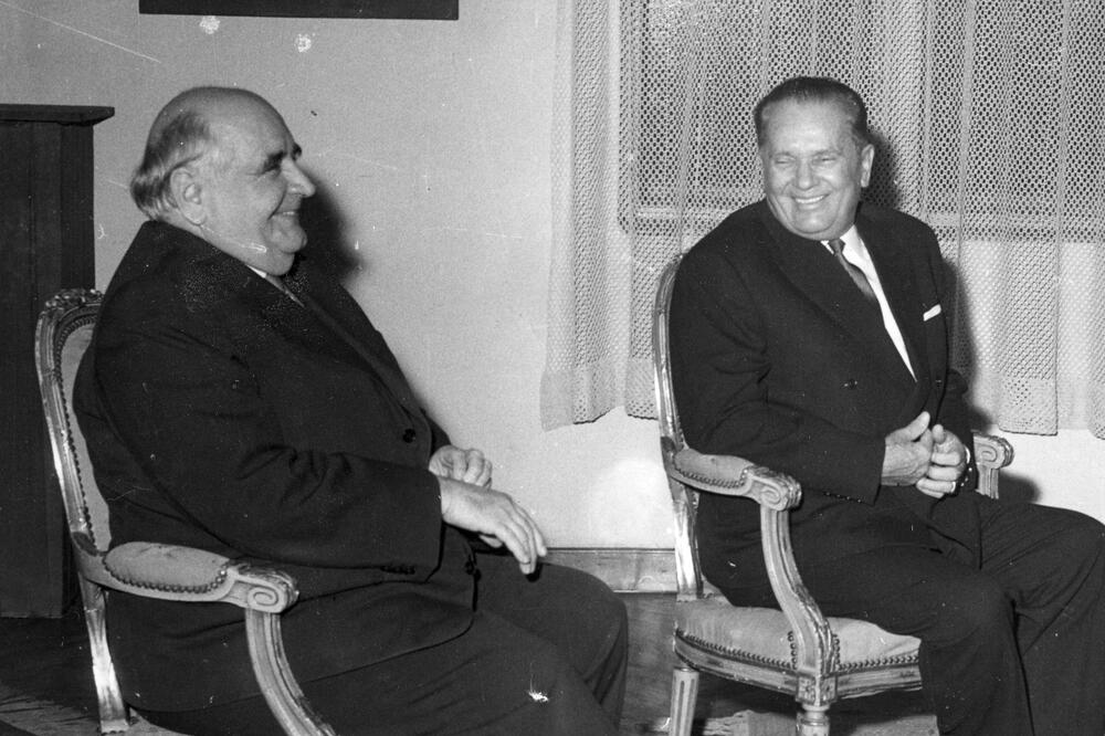 Krleža i Tito, Foto: Wikimedia Commons/Stevan Kragujević