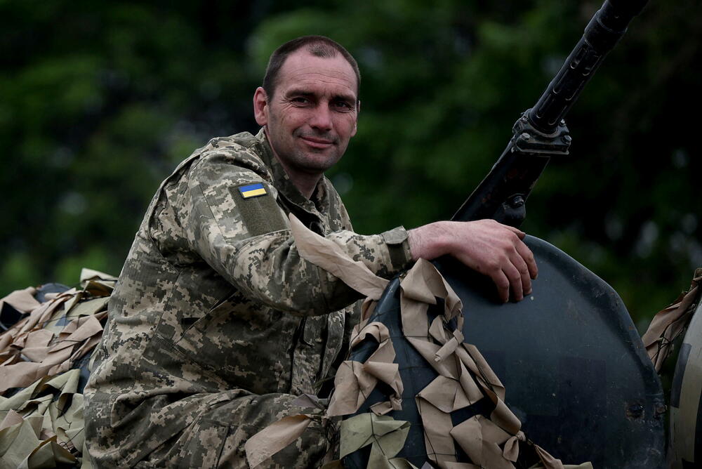 Ukrajinski vojnik u Slavjansku u Donjeckoj oblasti
