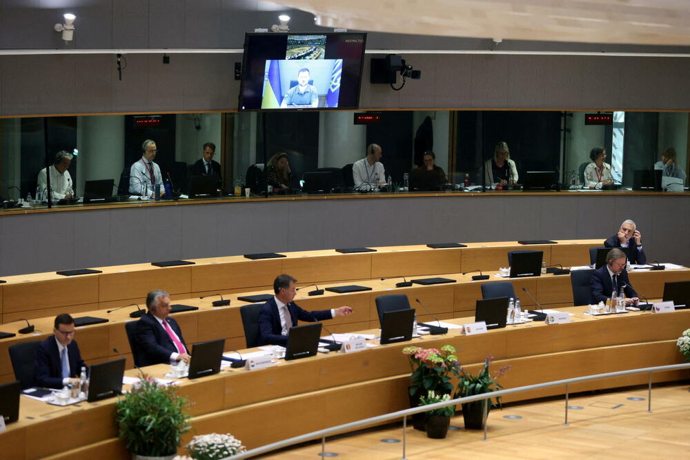 Obraćanje Volodimira Zelenskog tokom specijalnog sastanka Evropskog savjeta