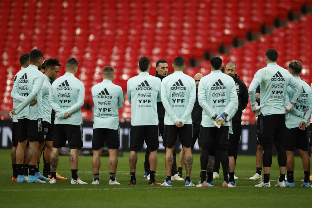 Fudbaleri Argentine na "Vembliju", Foto: Reuters