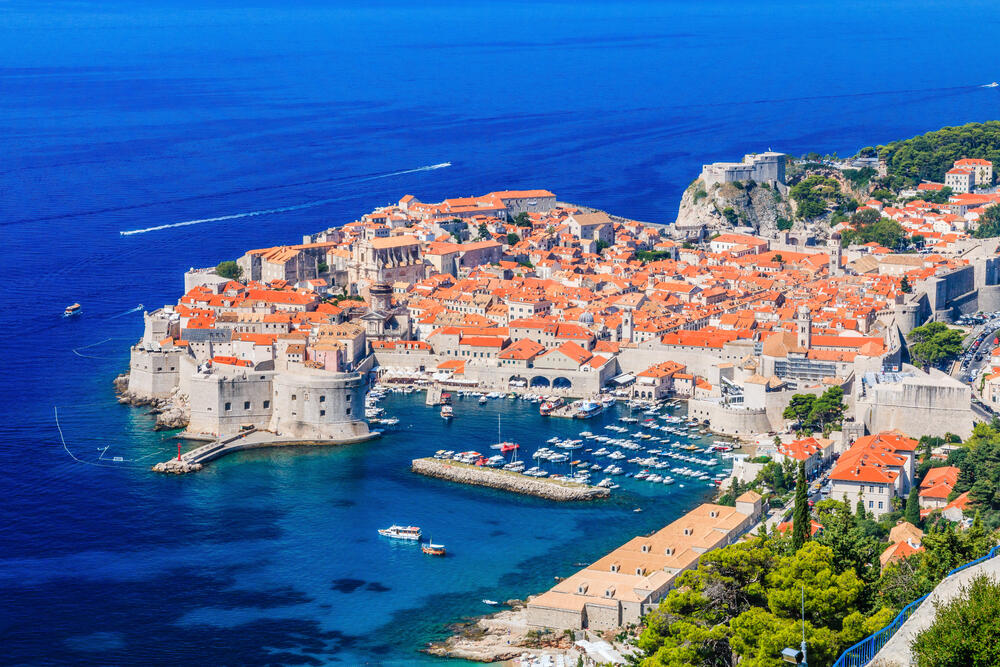 panoramic view over Dubrovnik