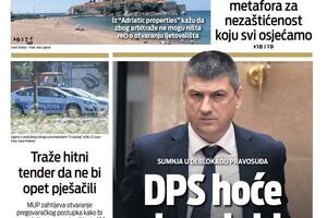 Naslovna strana "Vijesti" za 4. jun 2022.