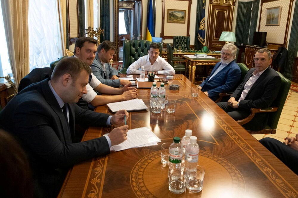 Sastanak Zelenskog sa medijskim tajkunom Igorom Kolomojskim u Kijevu 2019.