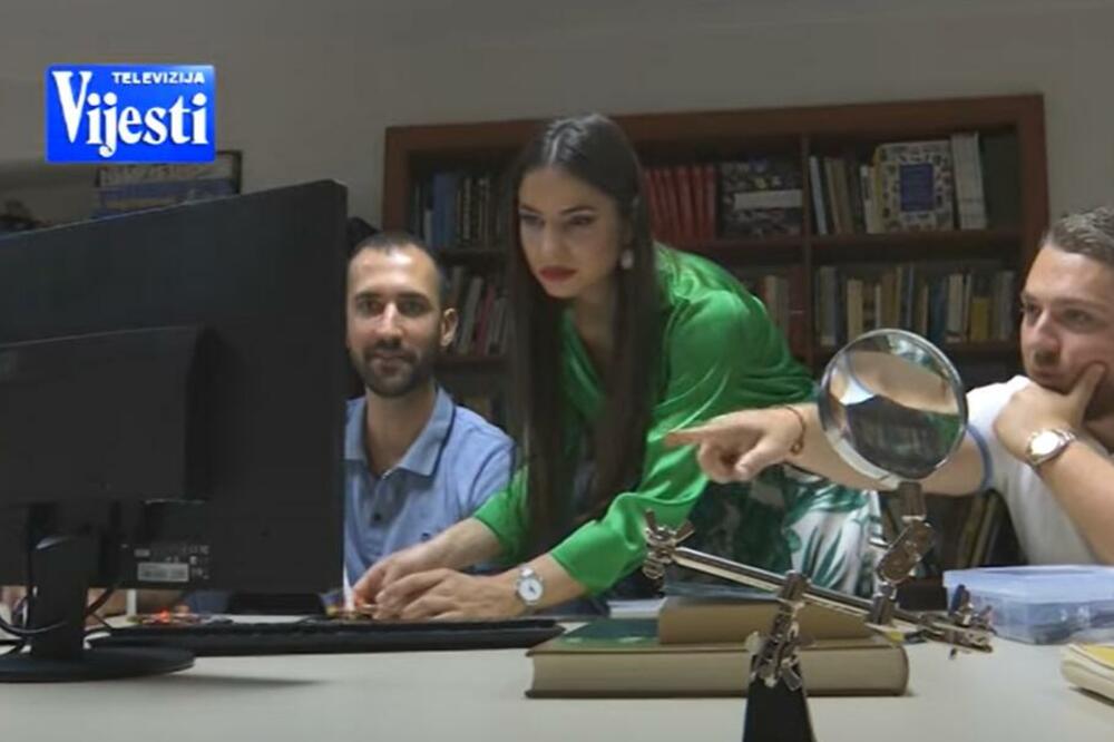 Glavni inženjer Nikola Perović, inženjer telekomunikacija Nina Drakulić i šef komunikacije i razvoja Filip Jovićević, Foto: Screenshot Youtube Vijesti