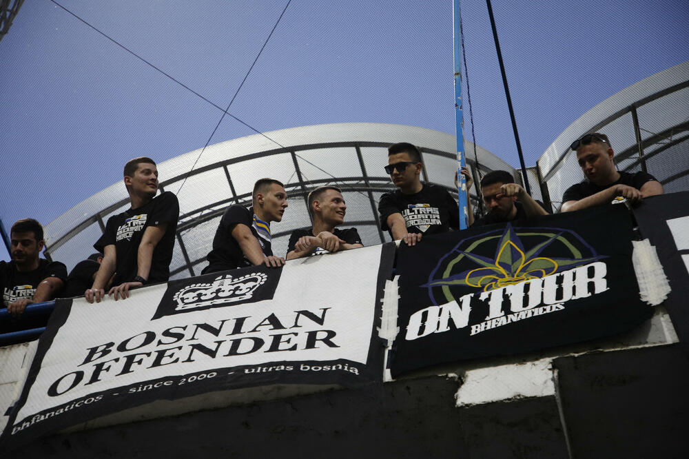 BHFanaticos na stadionu pod Goricom, Foto: Reuters