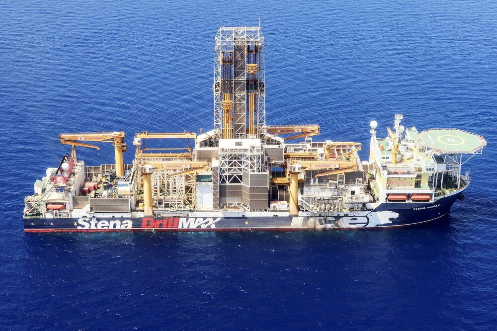 Brod za bušenje na polju prirodnog gasa Kariš na obali Izraela u istočnom Mediteranu 9. maja 2022 