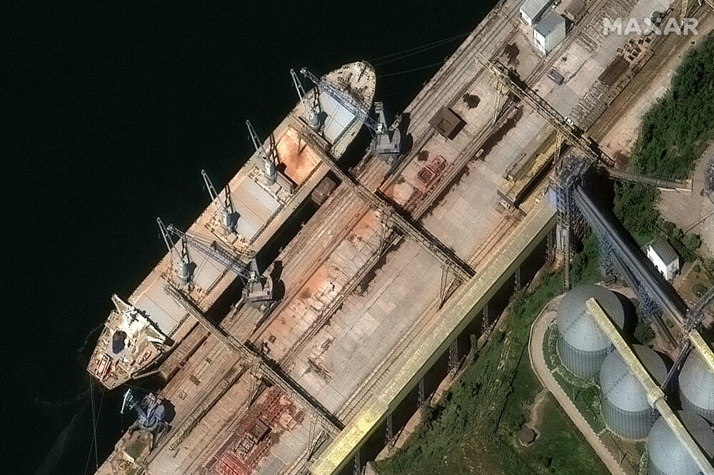 Satelitski snimak luke u Sevastopolju na Krimu, Foto: Rojters