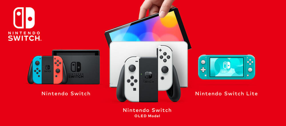 Tri člana Nintendo Switch porodice. 