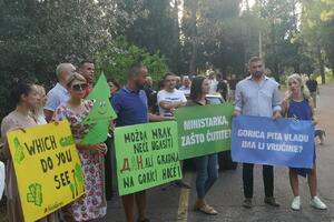 Protest protiv gradnje na Gorici: "Ministarka, zašto ćutite?"