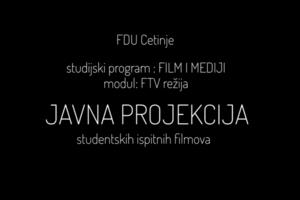 Projekcije ispitnih filmova studenata FDU: Generacija koja dolazi