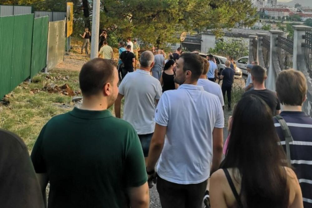 Sa protesta na gradilištu prije nekoliko dana, Foto: Jelena Radulović