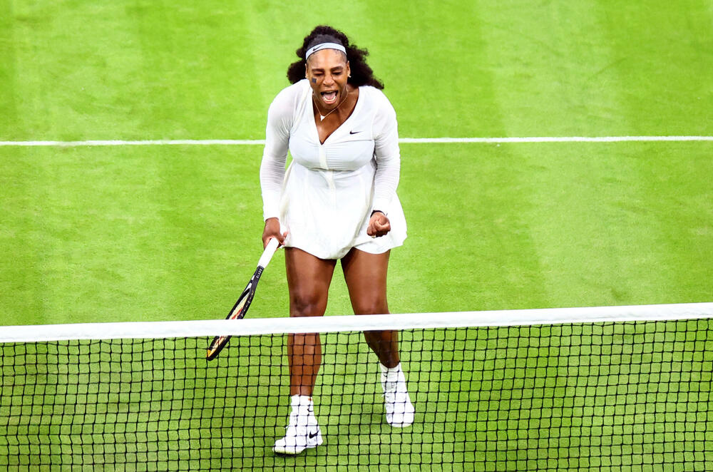 Serena Vilijams slavi poen na večerašnjem meču