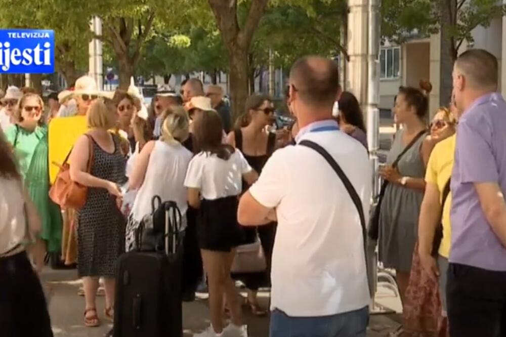 Sa protesta, Foto: Screenshot/TV Vijesti
