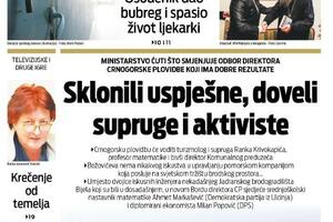 Naslovna strana za petak, 1. jul 2022. godine