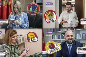 Created Viber stickers about the European integration of Montenegro