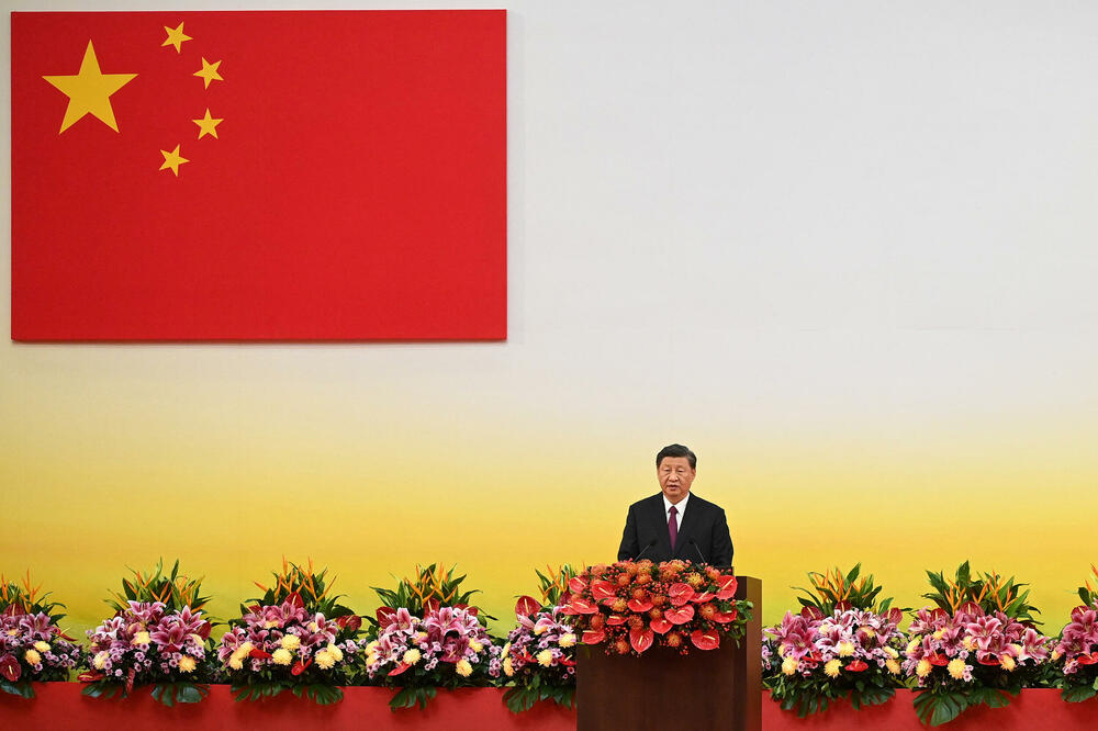 Kineski predsjednik Si Đinping u Hong Kongu povodom inauguracije novog lidera gradskih vlasti, Foto: REUTERS