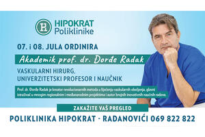 Prof. dr Đorđe Radak – poliklinika Hipokrat - Tivat 07. i 08.jul