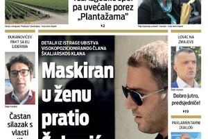 Naslovna strana "Vijesti" za utorak, 5. jul 2022.