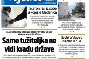 Naslovna strana "Vijesti" za srijedu 6. jul 2022.