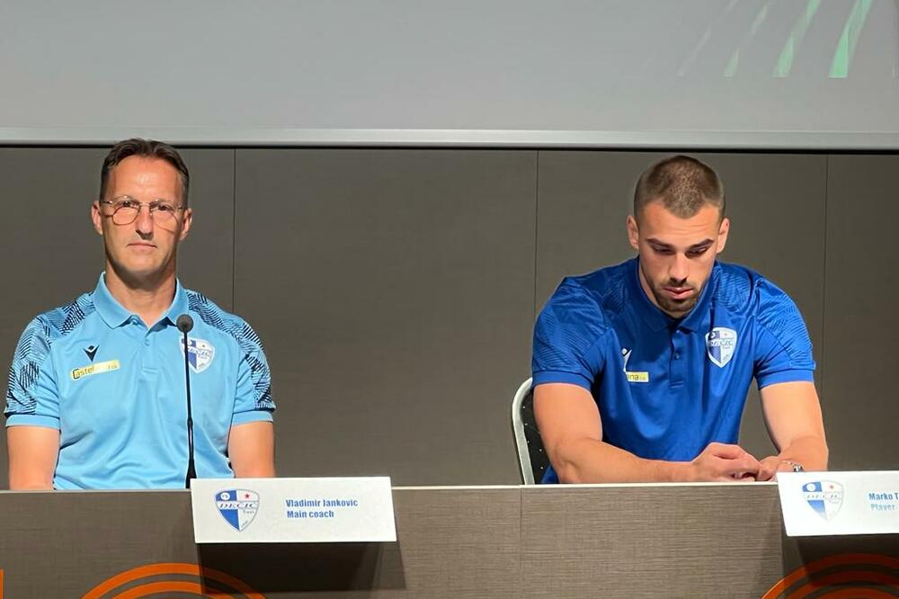 Janković i Tući na današnjoj pres konferenciji, Foto: FK Dečić
