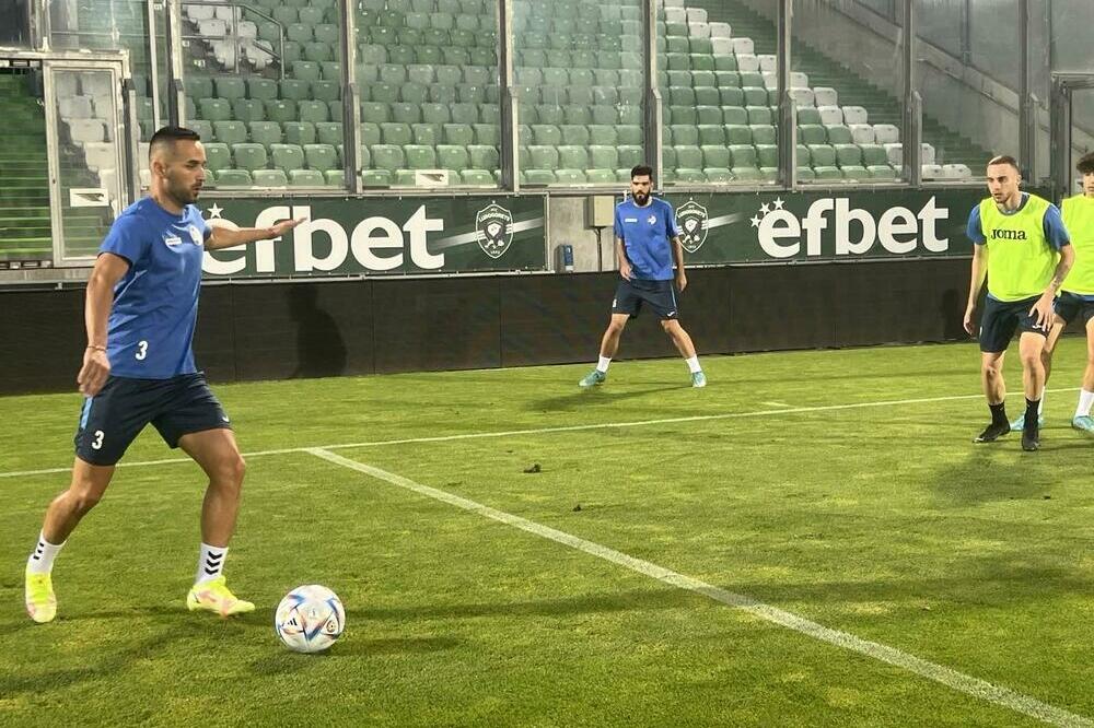 Grivić na treningu pred utakmicu sa Ludogorecom, Foto: FK Sutjeska
