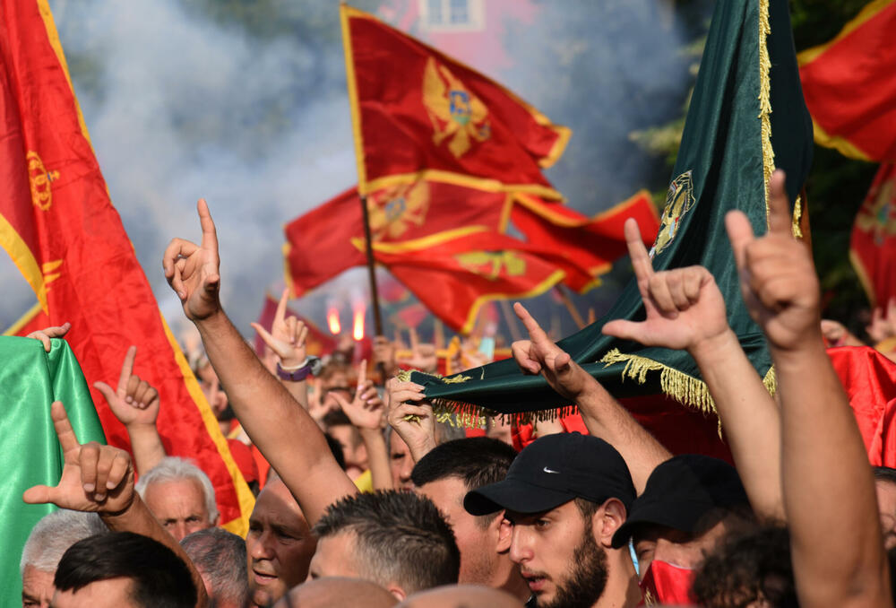 Sa protesta na Cetinje 12. septembra 2021. godine