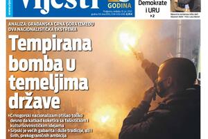Naslovna strana "Vijesti" za 10. jul 2022.