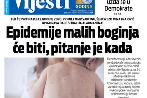 Naslovna strana "Vijesti" za 11. jul 2022.