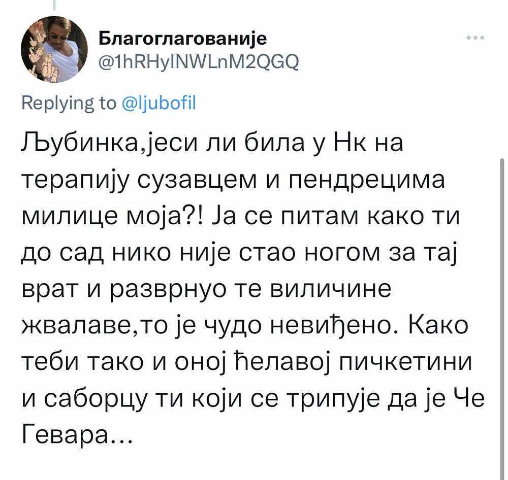 <p>"Sve ovo vrijeme dobijamo veliki broj poruka sa uvredama i prijetnjama koje uključuju i prijetnje u kojima se pominju ekstremističke organizacije poput organizacije “Zavjetnici - Tvrdoš” koji bi po tim prijetnjama trebali da se “pozabave” nama i da nas “pronađu”, navodi Filipović</p>