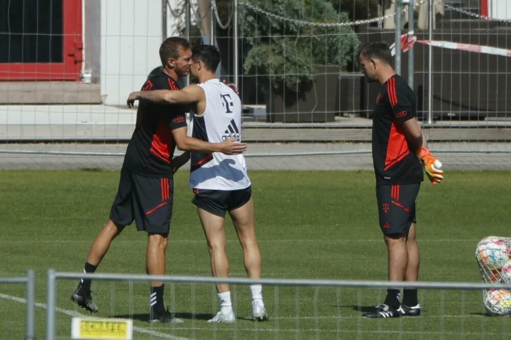 Levandovski i trener Nagelsman, Foto: Printscreen