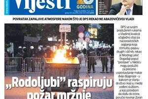 Naslovna strana "Vijesti" za 17. jul 2022.