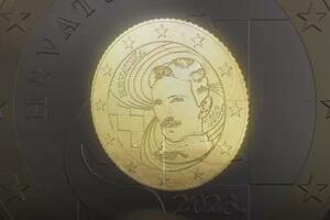 Hrvatski euro - Nikola Tesla na novčićima od 50, 20 i 10 centi,...