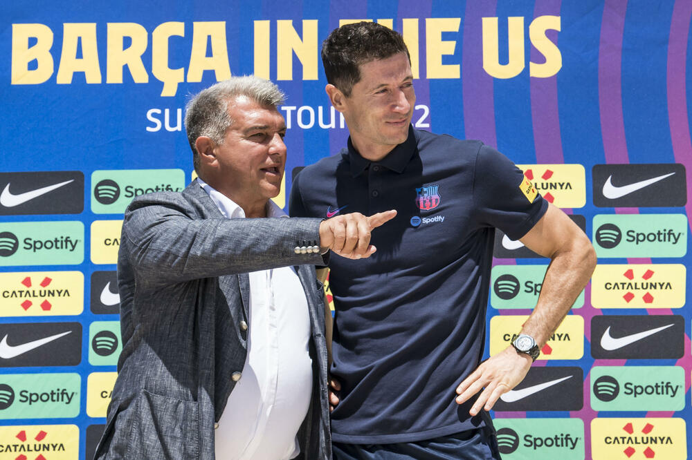 Levandovski i Laporta, Foto: FC Barcelona