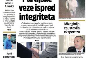 Naslovna strana "Vijesti" za 23. jul 2022.