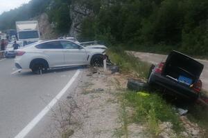 Dvije osobe poginule u nesreći na putu Nikšić-Vilusi